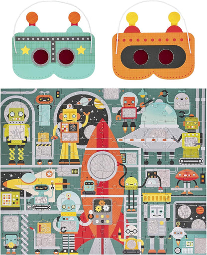 Petit Collage PTC332 Robot Factory Decoder Puzzle, Multi