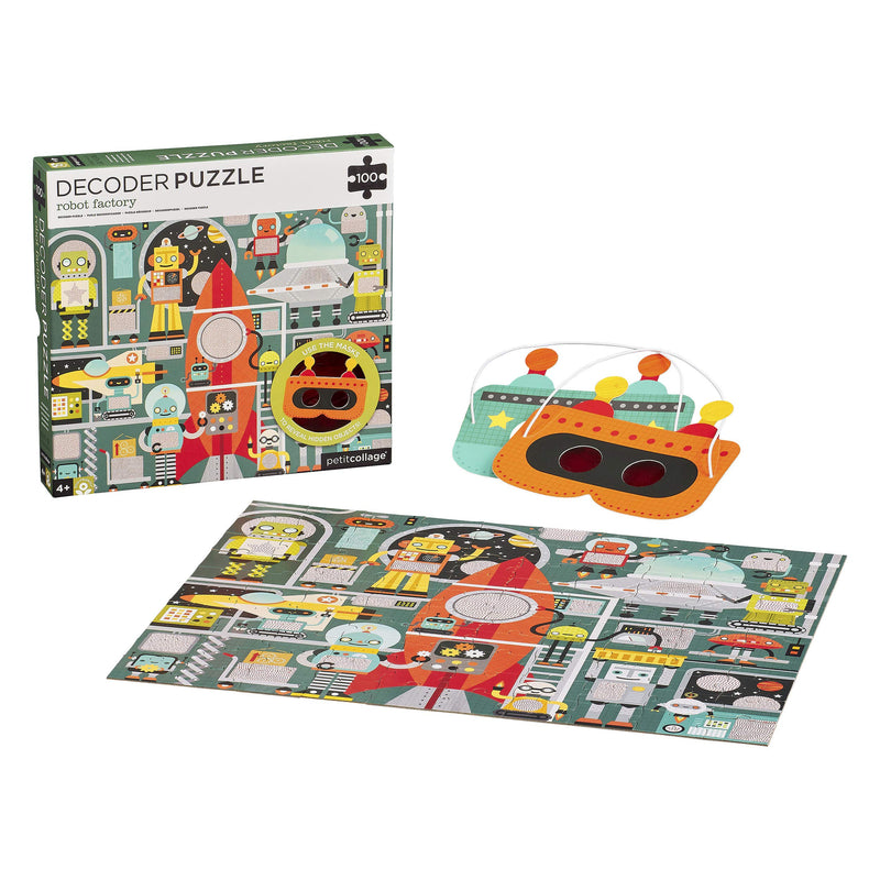 Petit Collage PTC332 Robot Factory Decoder Puzzle, Multi