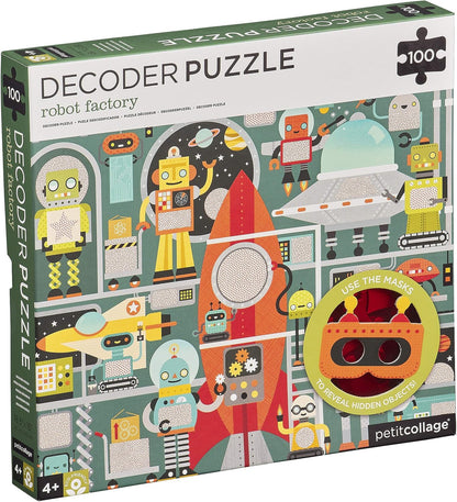 Petit Collage PTC332 Robot Factory Decoder Puzzle, Multi