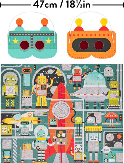 Petit Collage PTC332 Robot Factory Decoder Puzzle, Multi