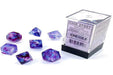 Chessex Nebula Polyhedral Dice Set Nocturnal with Blue Luminary (7 dice