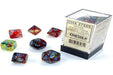 Chessex Nebula Polyhedral Dice Set Primary with Blue Luminary (7 dice)