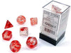 Chessex Nebula Polyhedral Red/Silver w/Luminary 7-Die Set