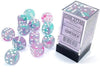 Chessex - Set 12 Nuts Nebula Wisteria/White Luminary