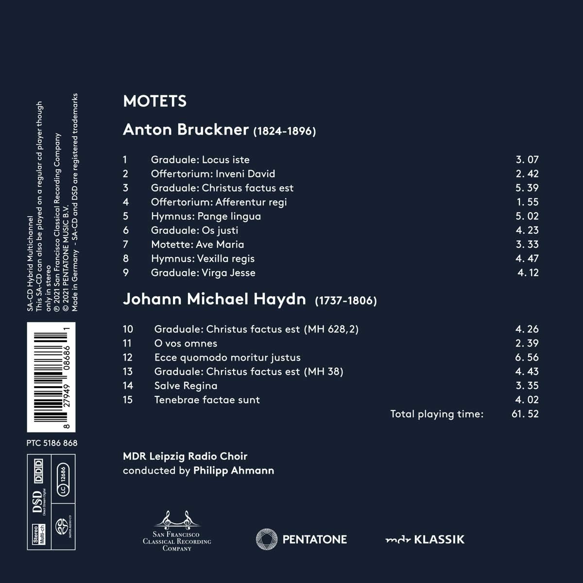 Motets: Music by Anton Bruckner; Michael Haydn