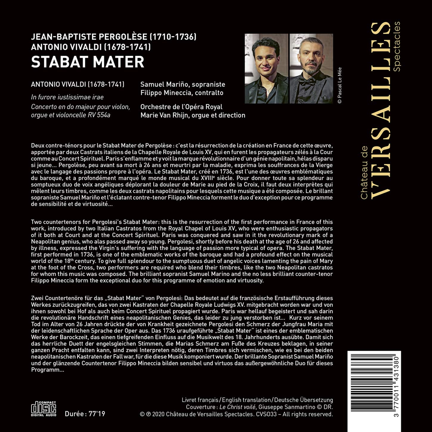 Pergolèse & Vivaldi: Stabat Mater pour deux castrats