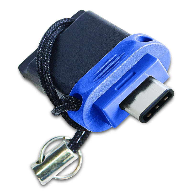 VERBATIM Store 'n' Go Dual Memoria USB I USB 3.2 Gen 1 y USB-C I 64GB I Memoria extraíble 2en1 I USB-C/USB-A I Memoria Externa para Smartphone, Laptop, Notebook y Co I Azul/Negro