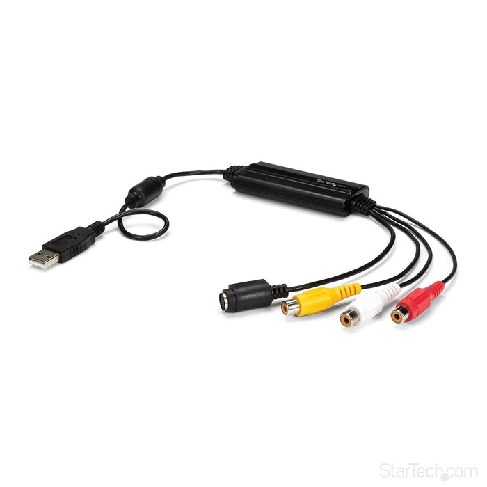 StarTech.com USB Video Capture Adapter Cable - S-Video/Composite to USB 2.0 SD Video Capture Device Cable - TWAIN Support - Analog to Digital Converter for Media Storage - Windows Only (SVID2USB232
