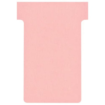 Nobo T-Cards Tab Top 15mm W60x Bottom W48.5x Full H85mm Size 2 Light Pink Ref 32938905