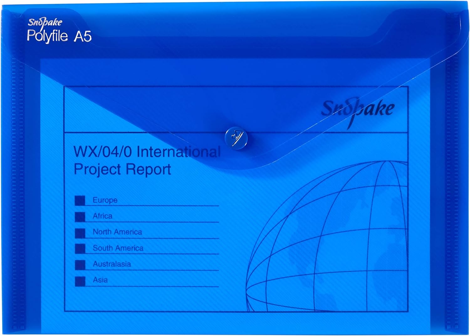 Snopake A5 Polyfile Popper Wallet with Press Stud Closure – Electra Assorted  Ref: 11355