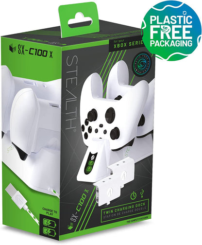 Stealth Sx-C100 X Twin Charging Dock for Xbox Series X/S - White (Xbox Series X)