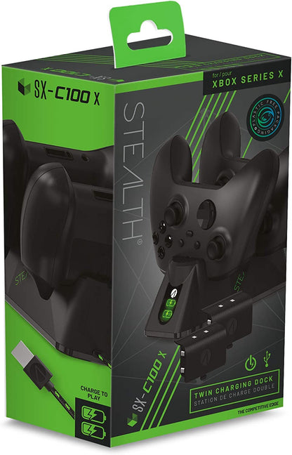 Stealth Sx-C100 X Twin Charging Dock for Xbox Series X/S - Black (Xbox Series X)
