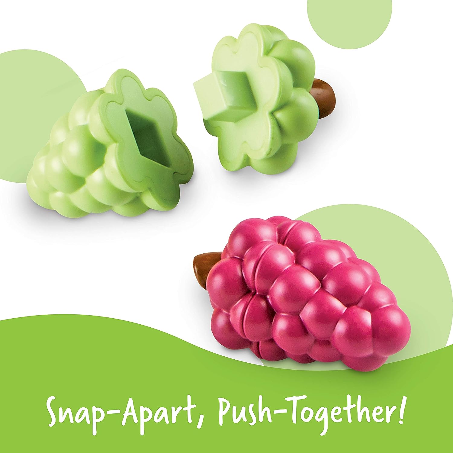Learning Resources Snap-n-Learn Fruit Shapers, Fine Motor Toy for Toddlers, Ages 2+