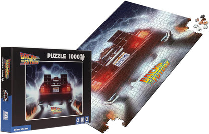 SD TOYS- Puzzle Delorean out a Time Regreso al Futuro 1000pzs Back To The Juego, Multicolor, Talla única (91550