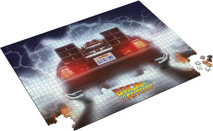 SD TOYS- Puzzle Delorean out a Time Regreso al Futuro 1000pzs Back To The Juego, Multicolor, Talla única (91550