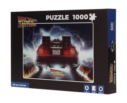 SD TOYS- Puzzle Delorean out a Time Regreso al Futuro 1000pzs Back To The Juego, Multicolor, Talla única (91550