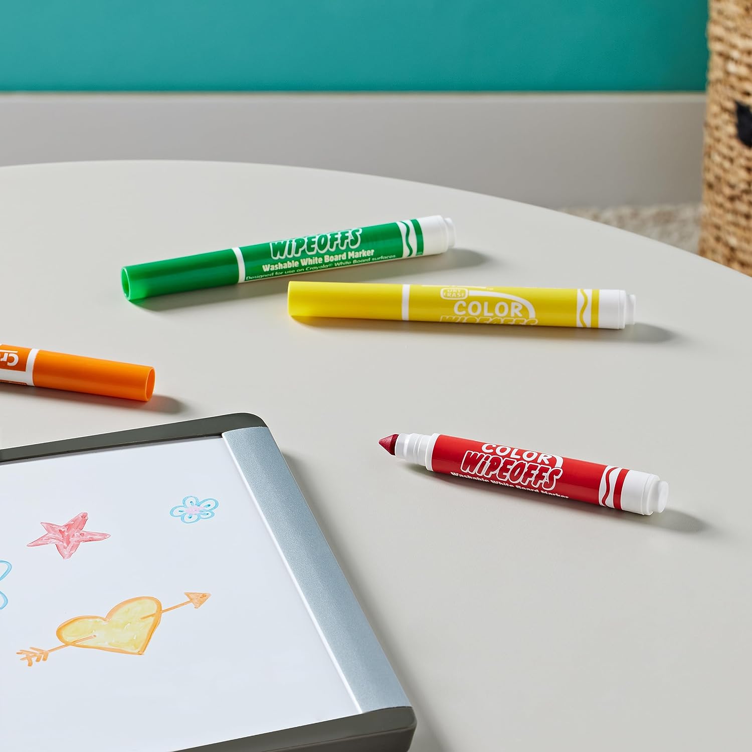 Crayola Pennarelli per Lavagna Bianca Lavabili, 8 Colori Assortiti, Punta Maxi Conica, 03-8223