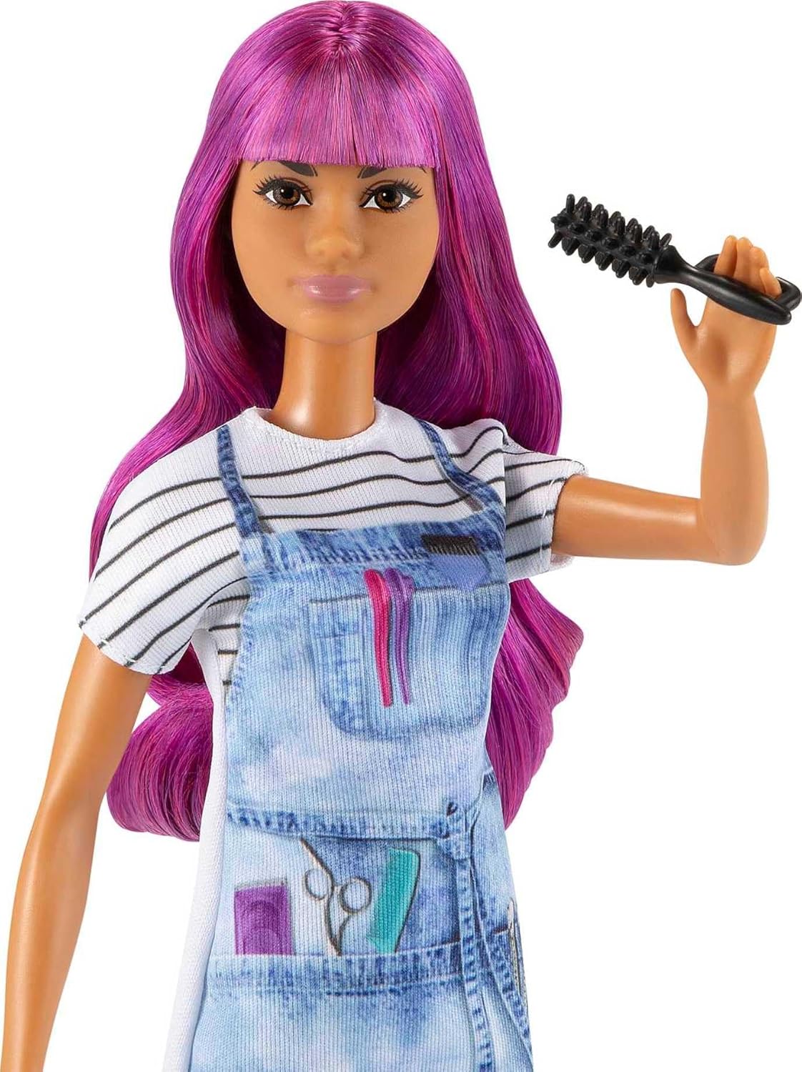 Barbie Quiero ser Peluquera muñeca salón de Belleza y Accesorios para niñas + 3 años (Mattel GTW36