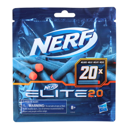 Nerf Elite 2.0 20-Dart Refill Pack - Includes 20 Official Nerf Elite 2.0 Darts, Compatible With All Nerf Elite Blasters 20-Dart Refill Pack for All Nerf Elite Blasters Single
