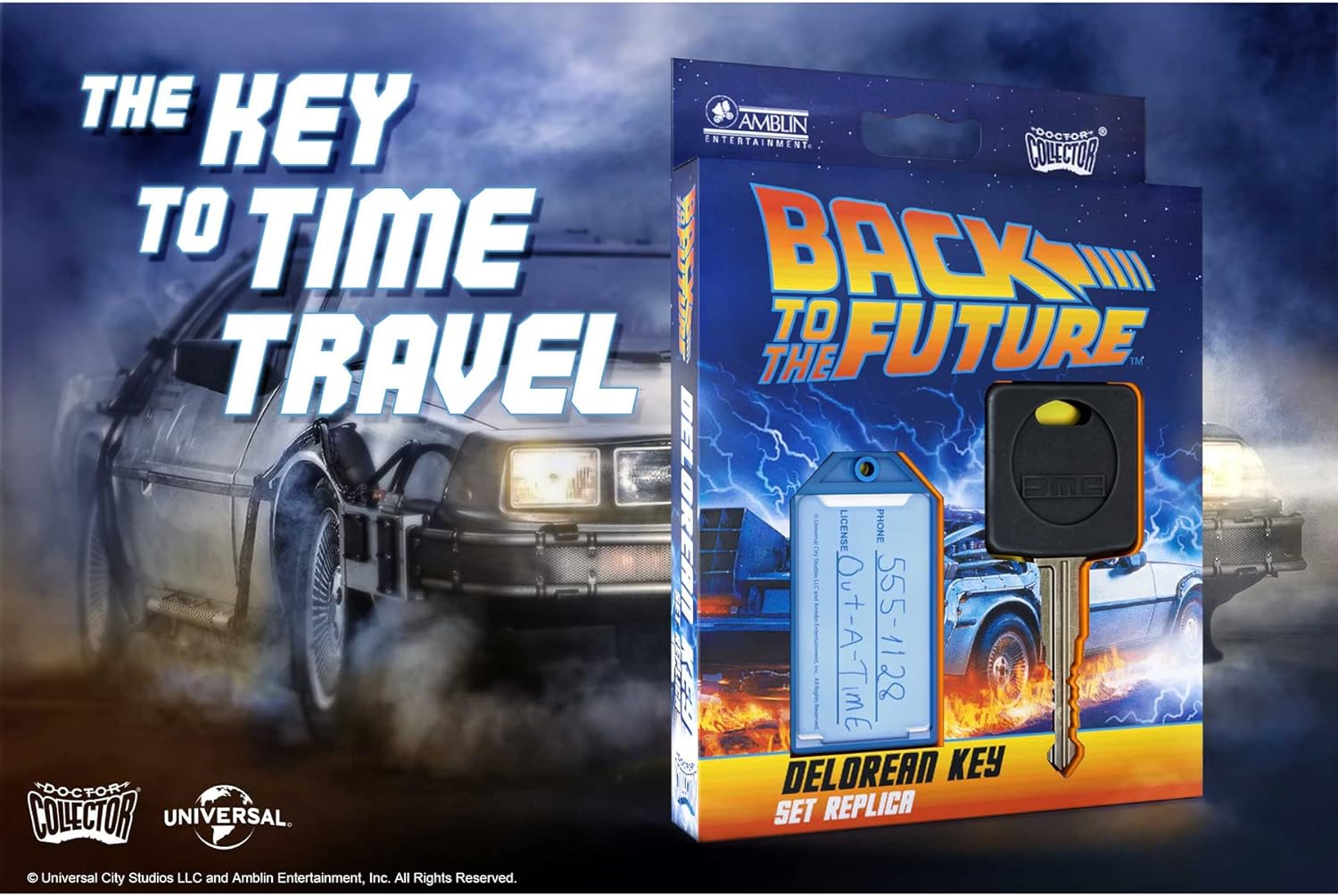 Doctor Collector DCBTTF06 Back to The Future Delorean Key Replica, one Size