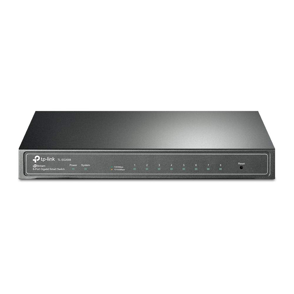 TP-Link JetStream 8-Port Gigabit Smart Switch, L2/L3/L4 QoS and IGMP snooping with Fanless Design, Centralized Management (TL-SG2008
