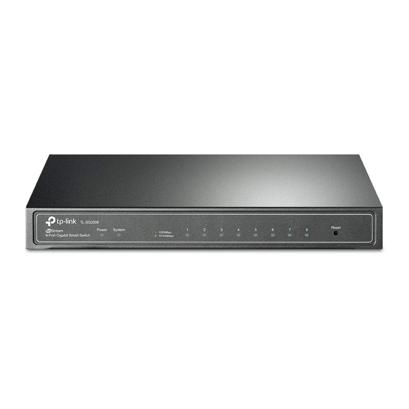 TP-Link JetStream 8-Port Gigabit Smart Switch, L2/L3/L4 QoS and IGMP snooping with Fanless Design, Centralized Management (TL-SG2008