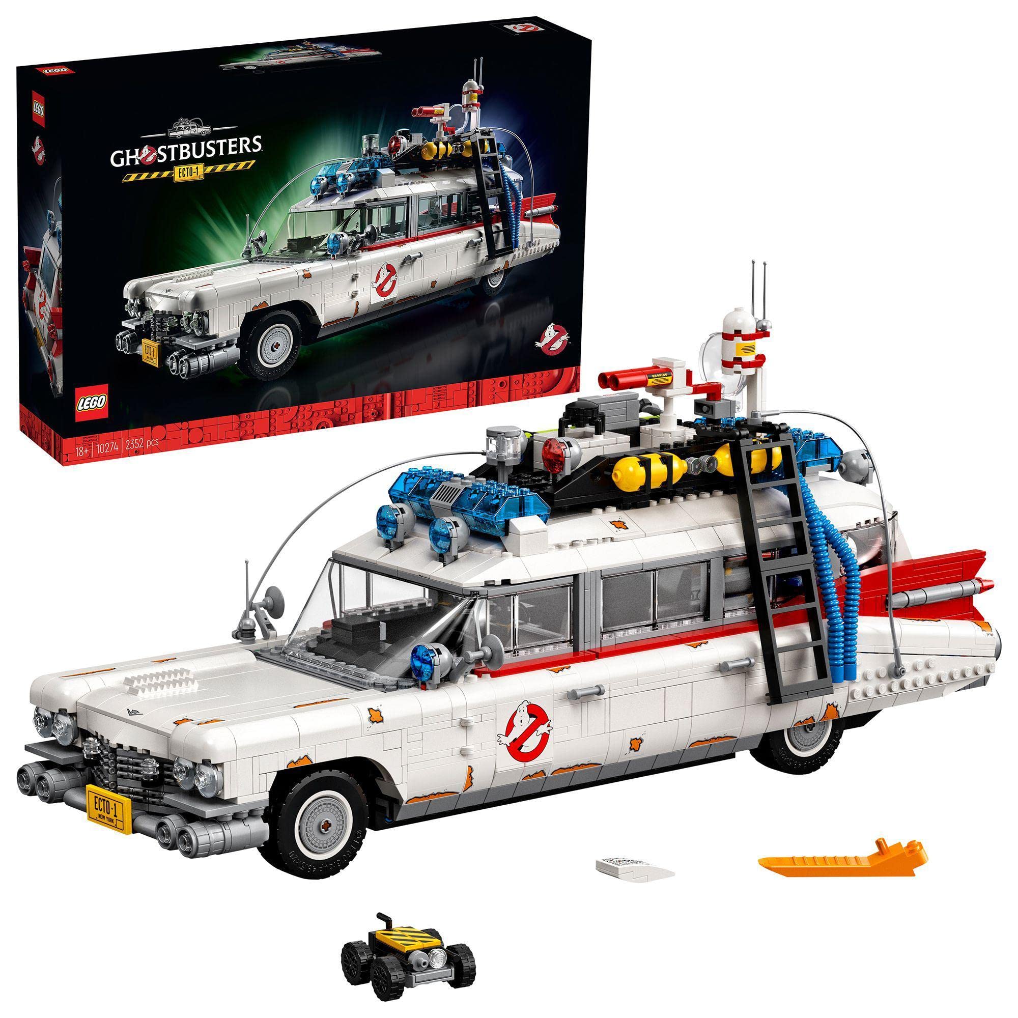 LEGO Icons Ghostbusters ECTO-1 10274 Car Kit, Large Set for Adults, Gift Idea for Men, Women, Her, Him, Collectable Model for Display, Nostalgic Home Décor Frustration-Free Packaging
