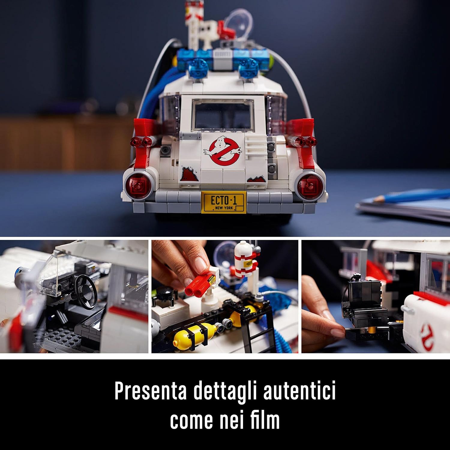 LEGO Icons Ghostbusters ECTO-1 10274 Car Kit, Large Set for Adults, Gift Idea for Men, Women, Her, Him, Collectable Model for Display, Nostalgic Home Décor Frustration-Free Packaging