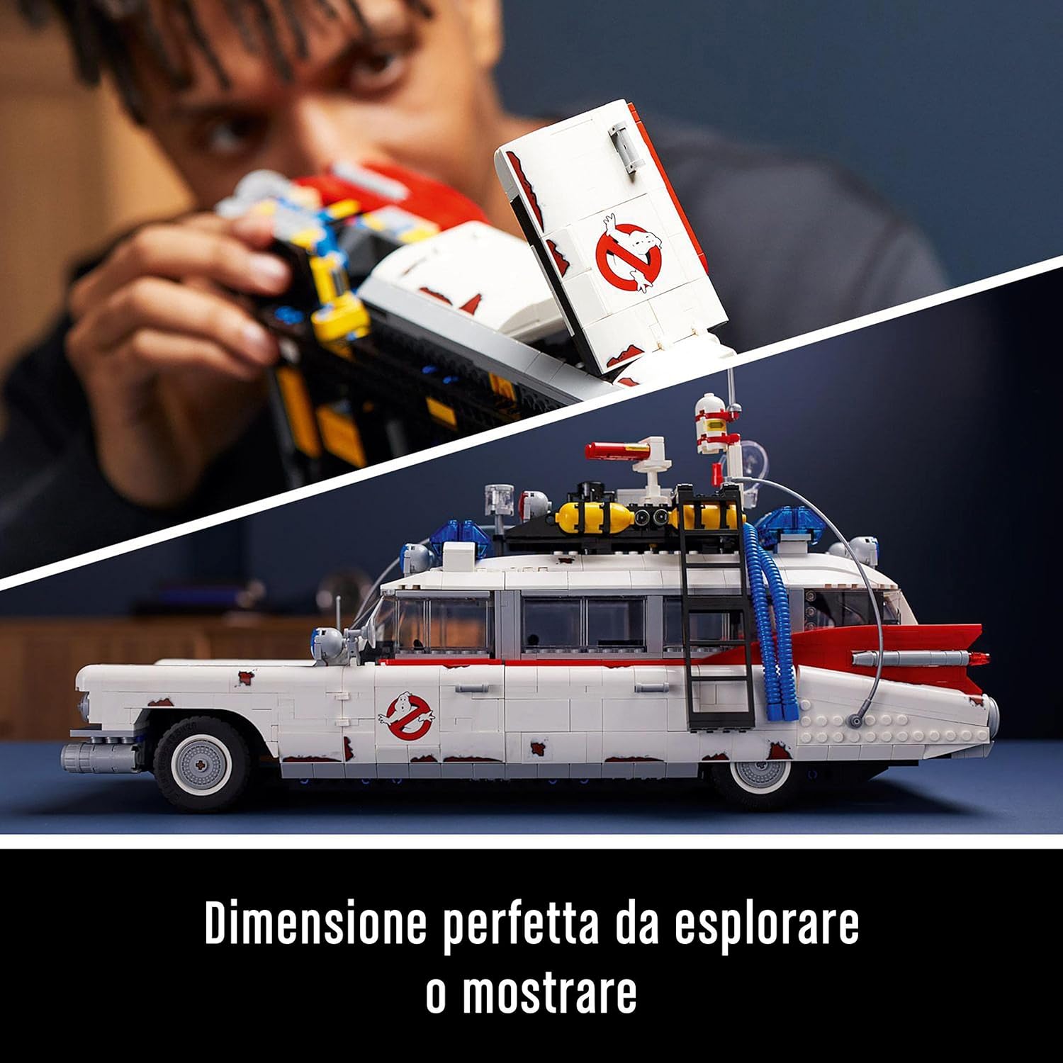 LEGO Icons Ghostbusters ECTO-1 10274 Car Kit, Large Set for Adults, Gift Idea for Men, Women, Her, Him, Collectable Model for Display, Nostalgic Home Décor Frustration-Free Packaging