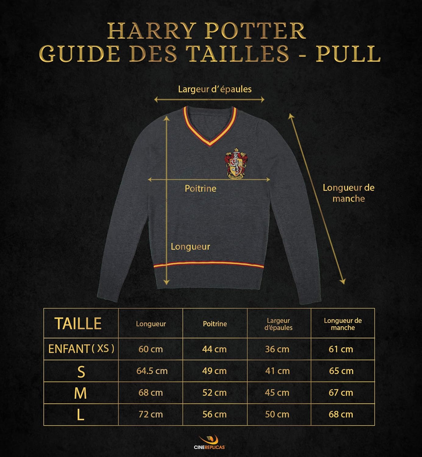 Cinereplicas Harry Potter - Hogwarts Robe - XS(Kids)/S/M/L/XL - Official License