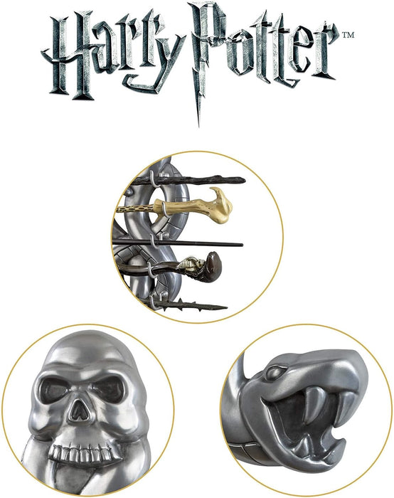 The Noble Collection The Dark Wizard Wand Set - 17in (43cm) PVC Dark Wizard Wand With Prismatic Bookmark - Officially Licensed Harry Potter Film Set Movie Toy