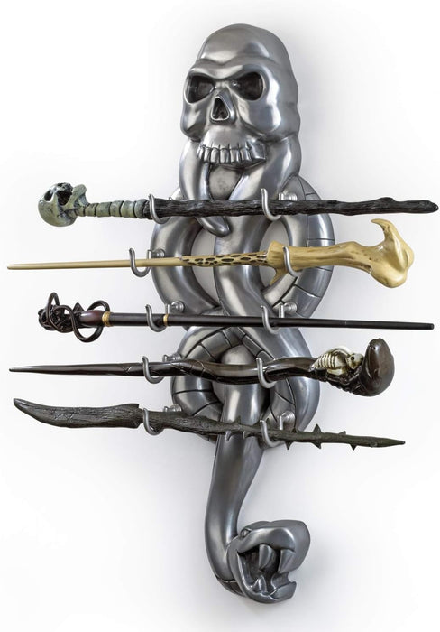 The Noble Collection The Dark Wizard Wand Set - 17in (43cm) PVC Dark Wizard Wand With Prismatic Bookmark - Officially Licensed Harry Potter Film Set Movie Toy