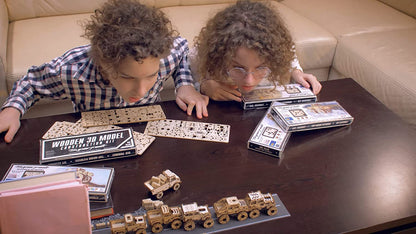 Wooden.City Modelo De Madera Monster Truck 2 Rompecabezas 3D para Adulto