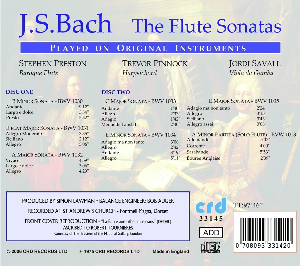 Bach: The Flute Sonatas