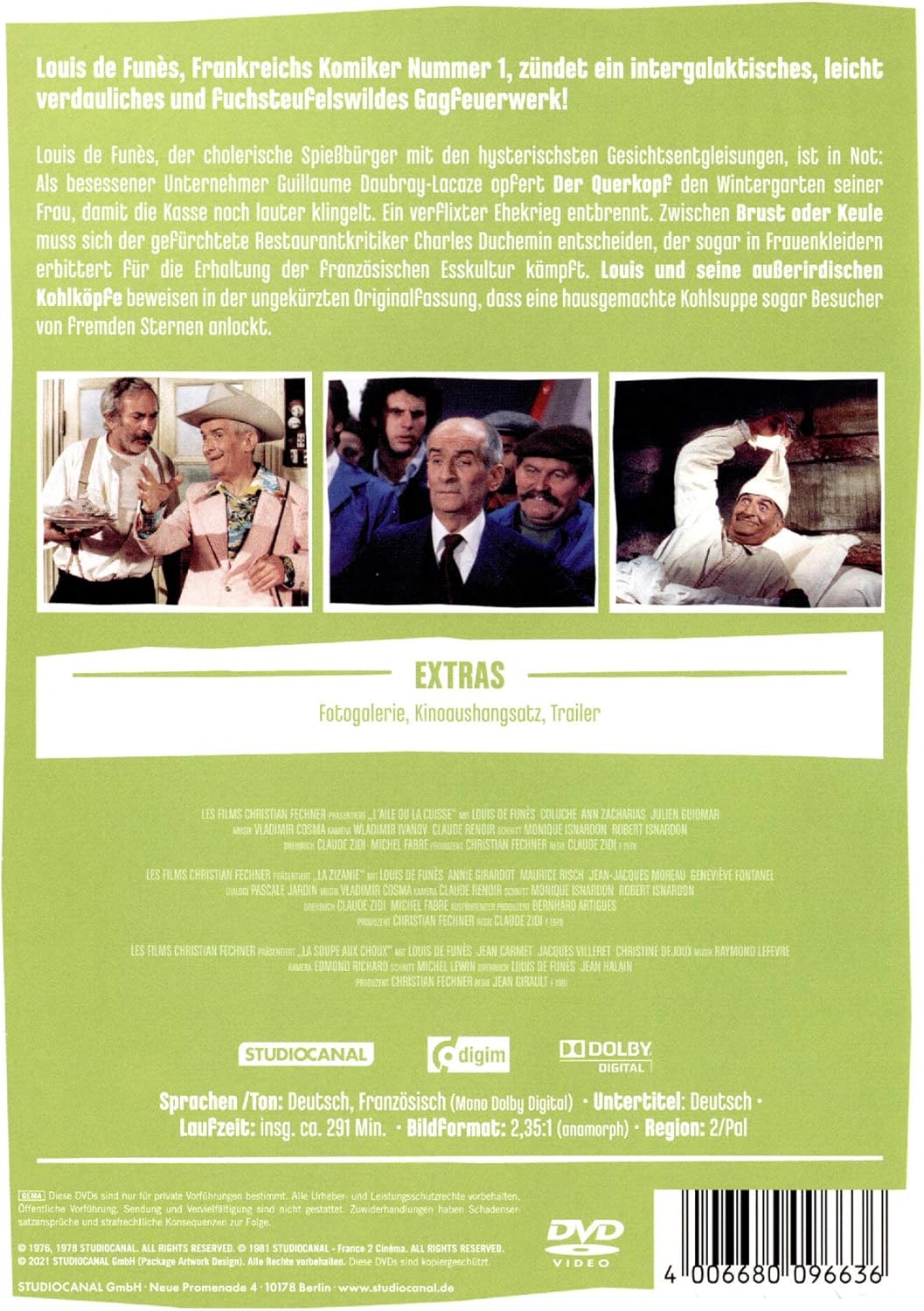 Louis de Funès Edition 3: Enthält: Der Querkopf; Brust oder Keule; Louis und seine außerirdischen Kohlköpfe