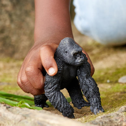 Schleich Wild Life, Animal Figurine, Animal Toys for Boys and Girls 3-8 Years Old, Male Gorilla, Ages 3+