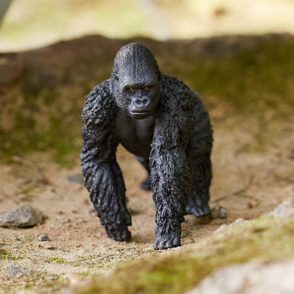 Schleich Wild Life, Animal Figurine, Animal Toys for Boys and Girls 3-8 Years Old, Male Gorilla, Ages 3+