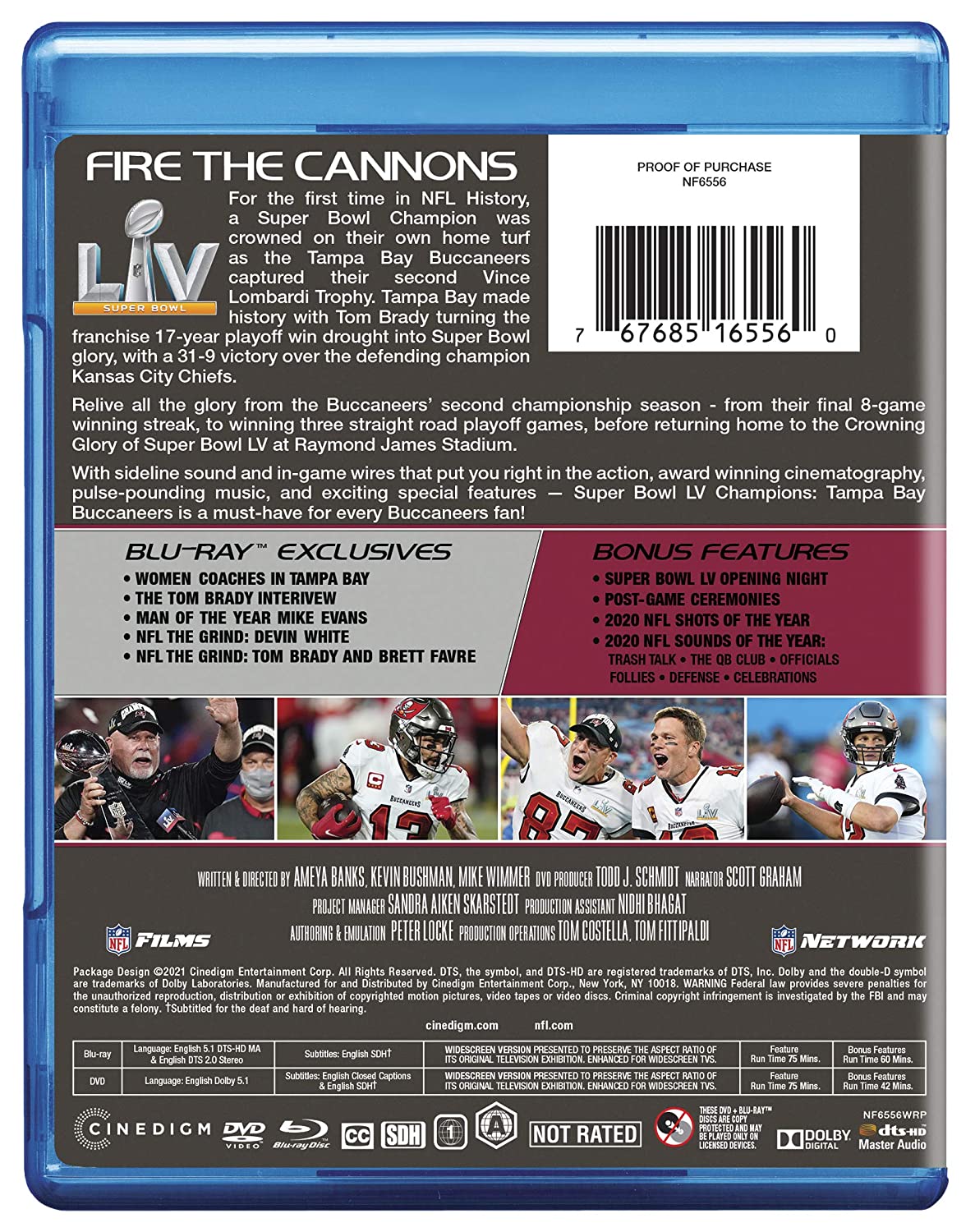 NFL Super Bowl LV Champions: Tampa Bay Buccaneers Combo