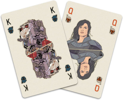Waddingtons WM00864-EN1-12 2021 1 Playing Cards-Star Wars The Mandalorian, Multi, One Size Multicolor