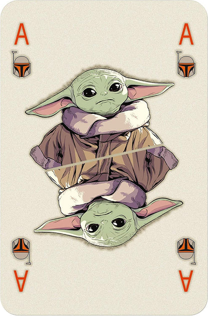 Waddingtons WM00864-EN1-12 2021 1 Playing Cards-Star Wars The Mandalorian, Multi, One Size Multicolor