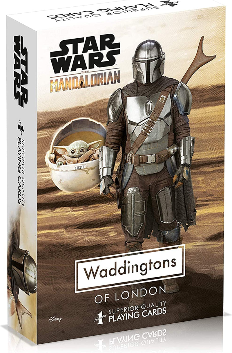 Waddingtons WM00864-EN1-12 2021 1 Playing Cards-Star Wars The Mandalorian, Multi, One Size Multicolor