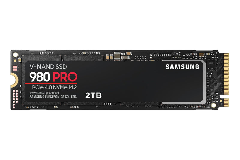 Samsung 980 PRO M.2 NVMe SSD (MZ-V8P2T0BW), 2 TB, PCIe 4.0, 7,000 MB/s Read, 5,000 MB/s Write, Internal Solid State Drive 2TB Pro