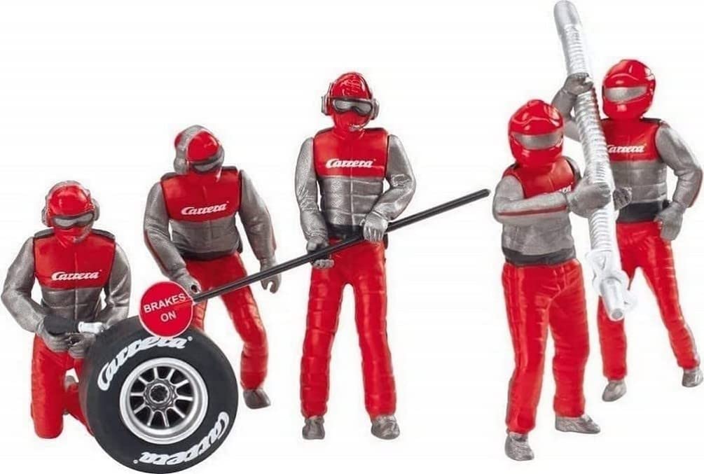 Carrera Crew red 20021131 Set of Figures, Mechanics, Slot Car Racing Accessory