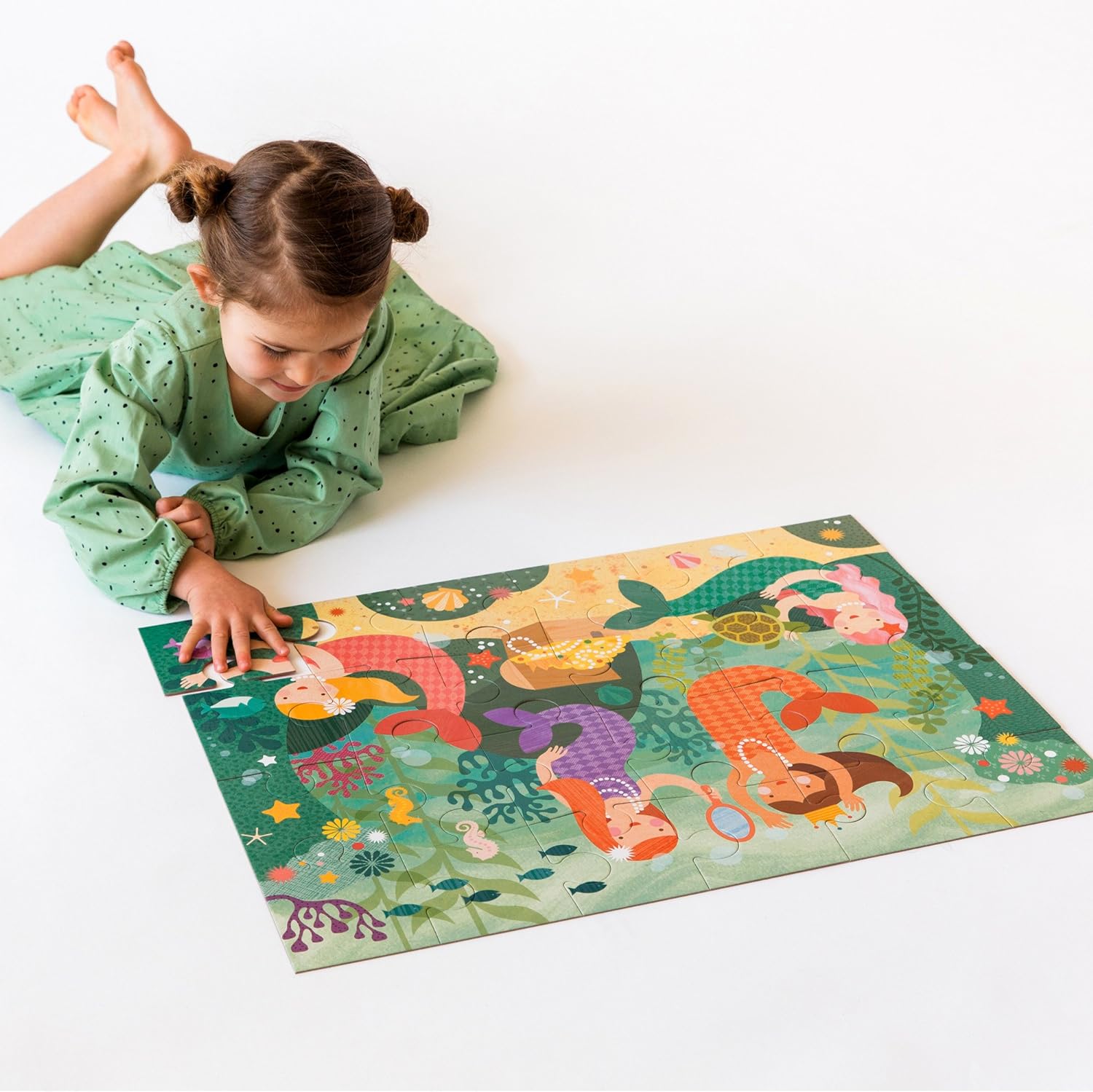 Petit Collage Floor Puzzle | Mermaid Friends