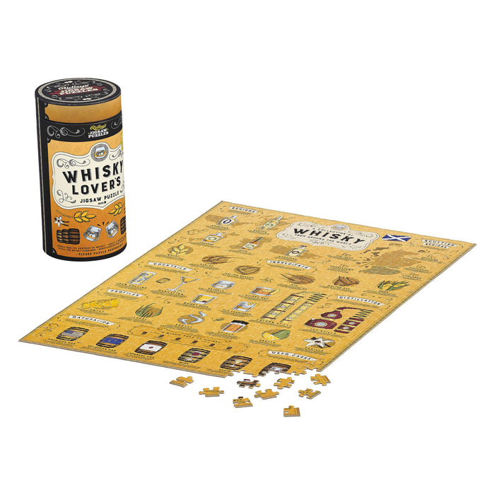 Ridley's Whisky Lover's 500-Piece Jigsaw Puzzle – Whisky Puzzle with Informational Image, Sturdy Storage Tube Included – Activity Puzzle – Makes a Great Gift