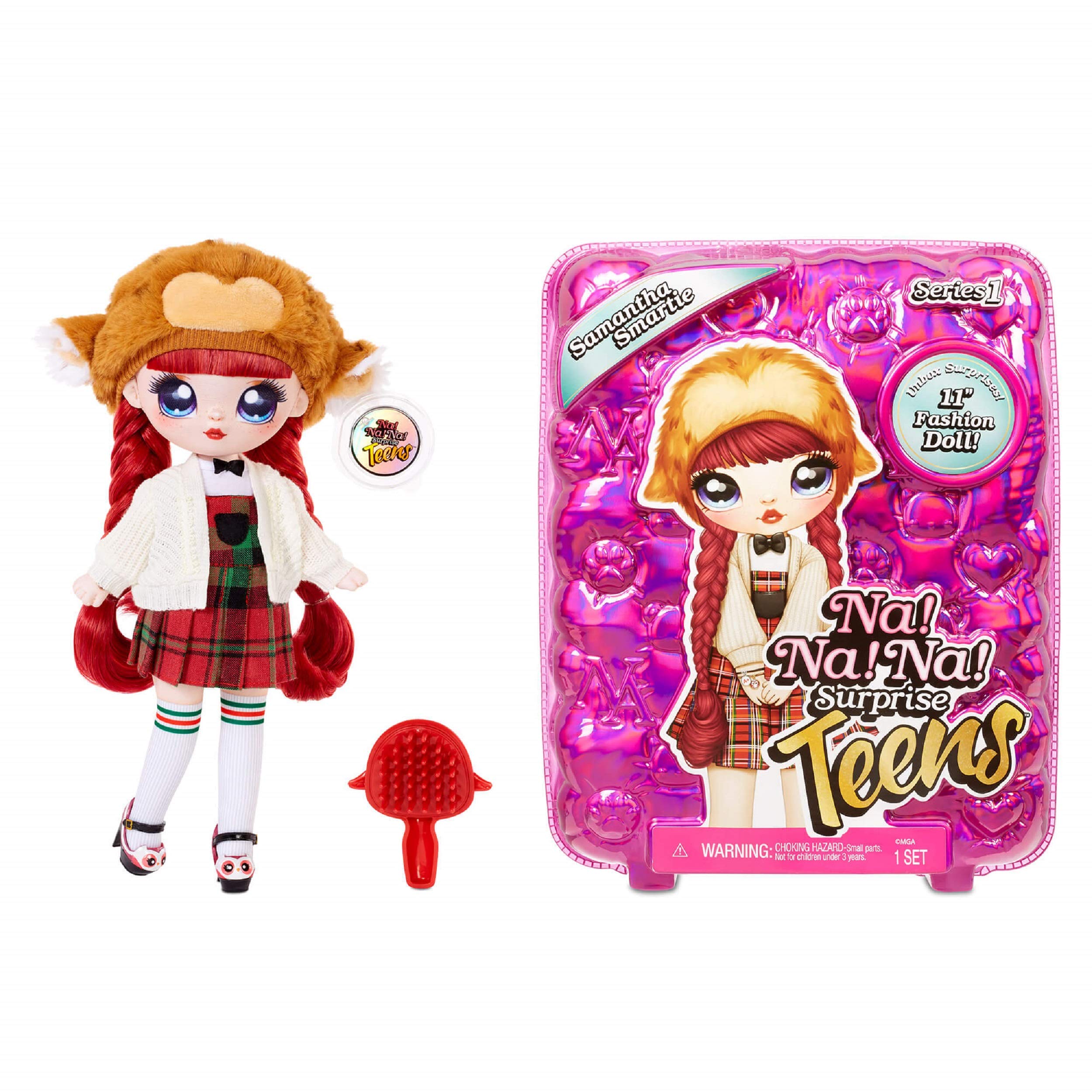 Na Na Na Surprise Teens Fashion Doll, SAMANTHA SMARTIE, Collectible Large Soft Fashion Doll with Luxury Outfits And Deluxe Accessories. Teens Series 1. Perfect Gifts For Boys And Girls Age 5+