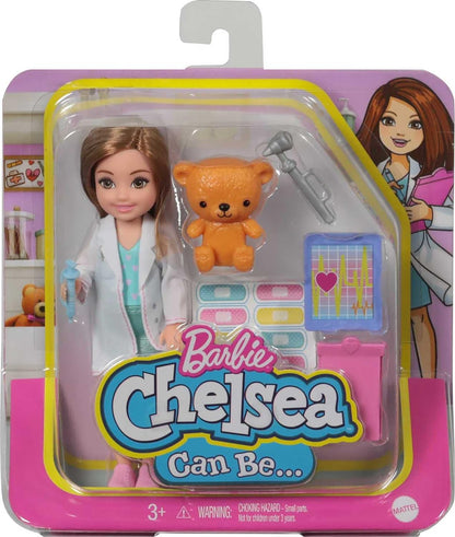 Barbie GTN88 Chelsea Can Be Career Doll with Career-themed Outfit & Related Accessories, 13.97 cm*4.4 cm*12.7 cm