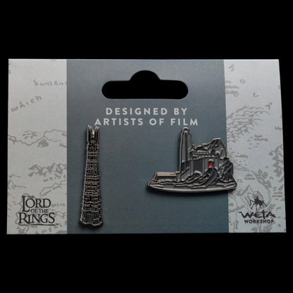 WETA Collectibles Lord of the Rings Collectors Pins 2-Pack Helm's Deep & Orthanc