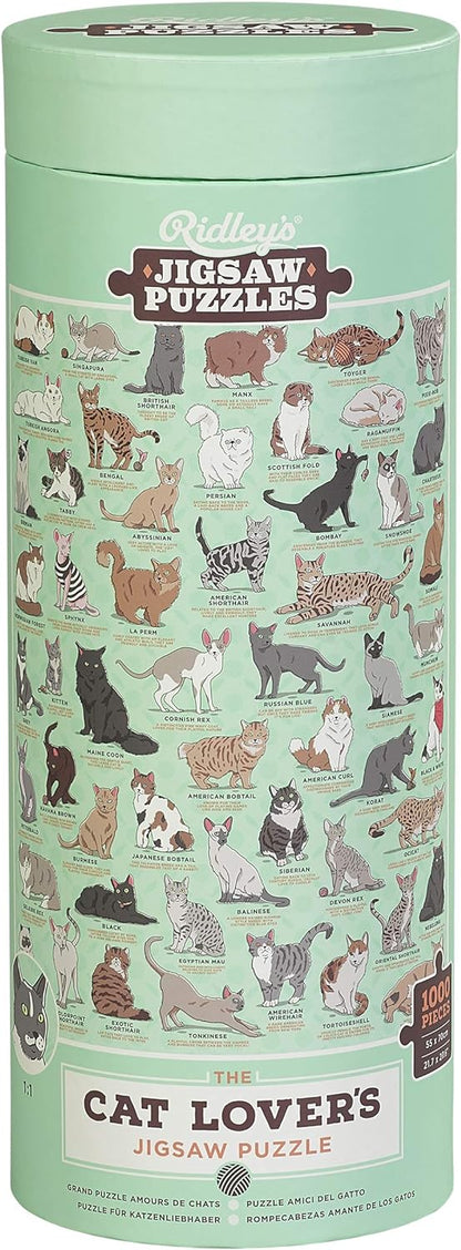 Ridley's Games JIG034 Cat Lovers Jigsaw Puzzle, Multicoloured Cats