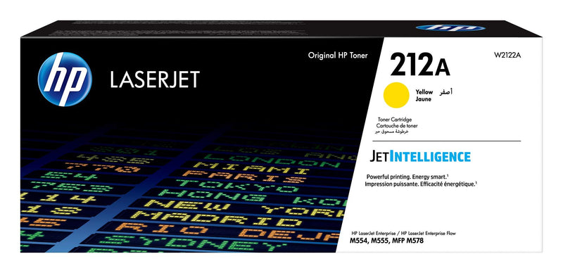 HP W2122A 212A Original LaserJet Toner Cartridge, Yellow, Single Pack